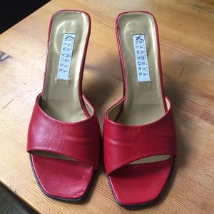 Barney’s New York red kitten heels size 6.5